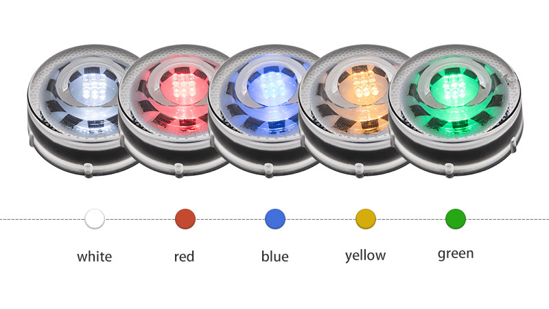 360 Degree Plastic Solar Stud Lights color