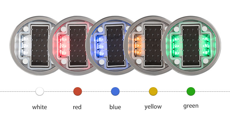 Embedded Aluminum LED Solar Stud Lights for Road color