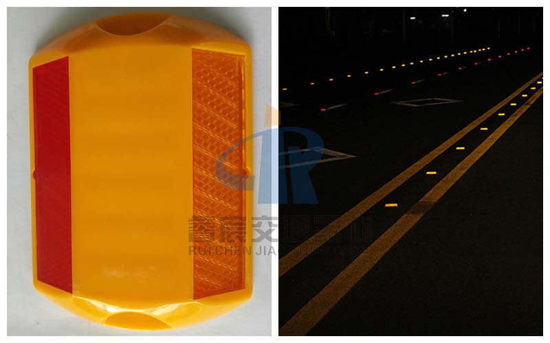 Plastic Solar Stud Lights Marker For Motorway